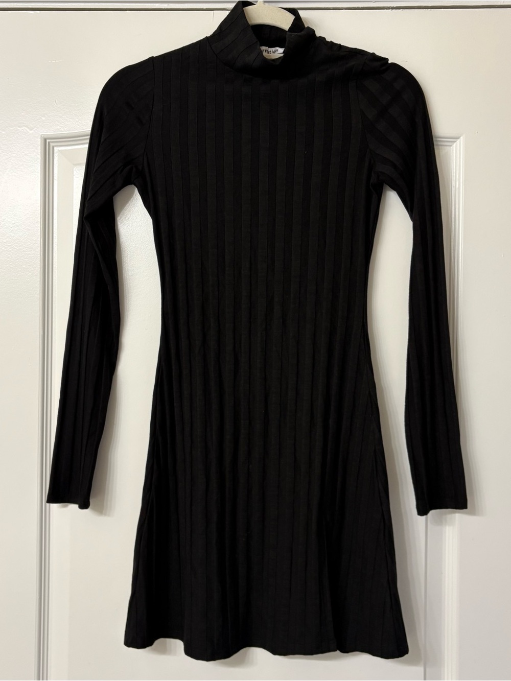 Reformation Libra Long Sleeve Rib Mock Neck Minidress - Picture 5 of 8